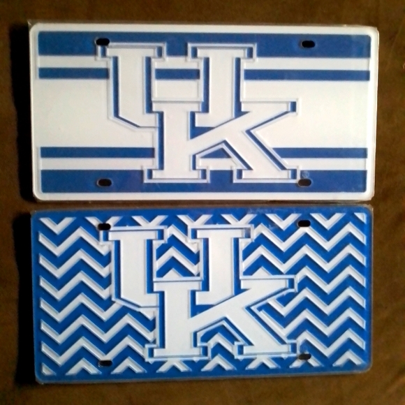 UK License Plate 1. Top 2. Bottom Blue/white - Picture 1 of 1